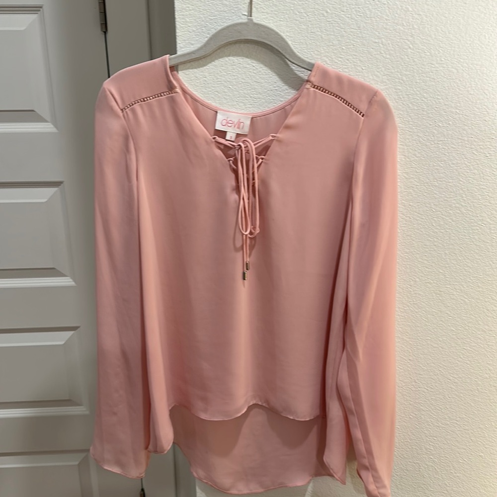 Devlin Baby Pink Long Sleeve Blouse